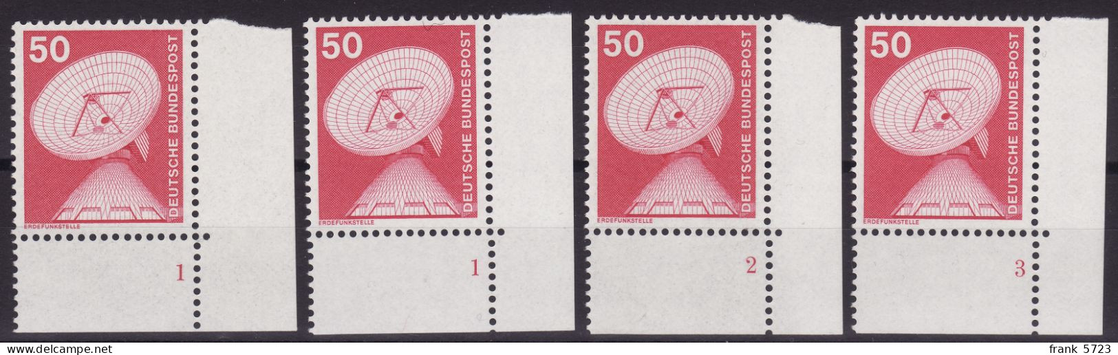 Bund: MiNr. 851 (Industrie Und Technik 1975) Mit Formnummern 1, 2 Und 3, Postfrisch ** - Neufs