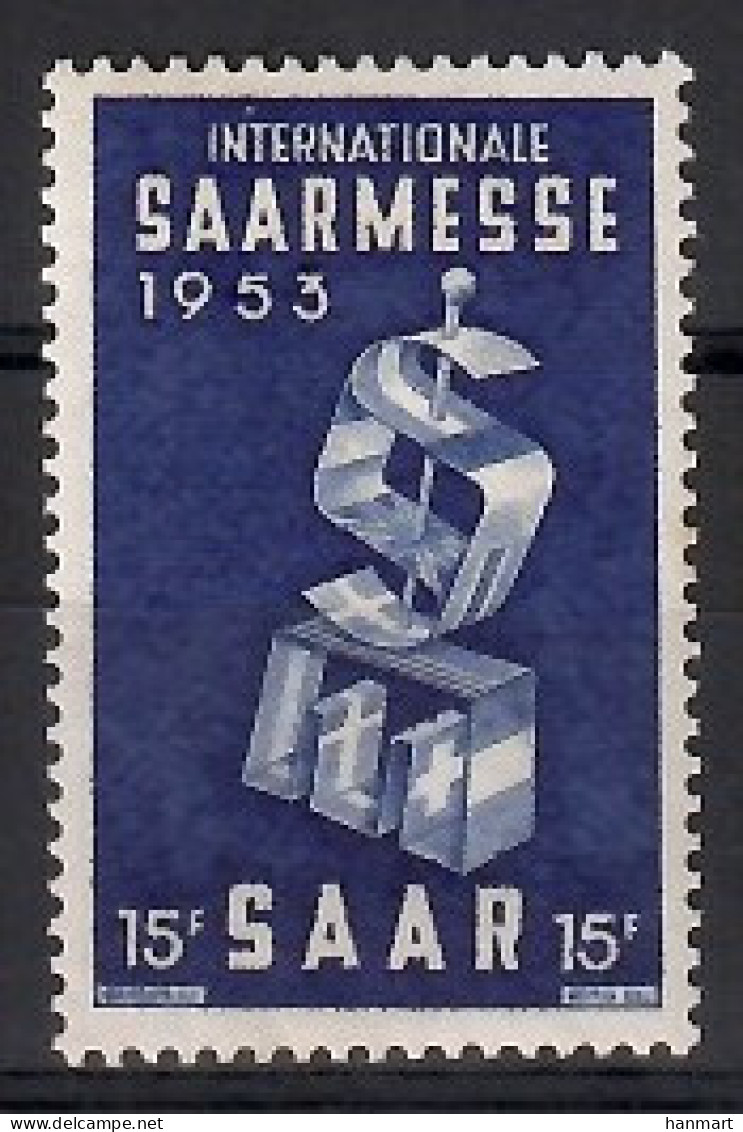 Germany, Saarland 1953 Mi 341 Mh - Mint Hinged  (PZE5 SAA341) - Factories & Industries