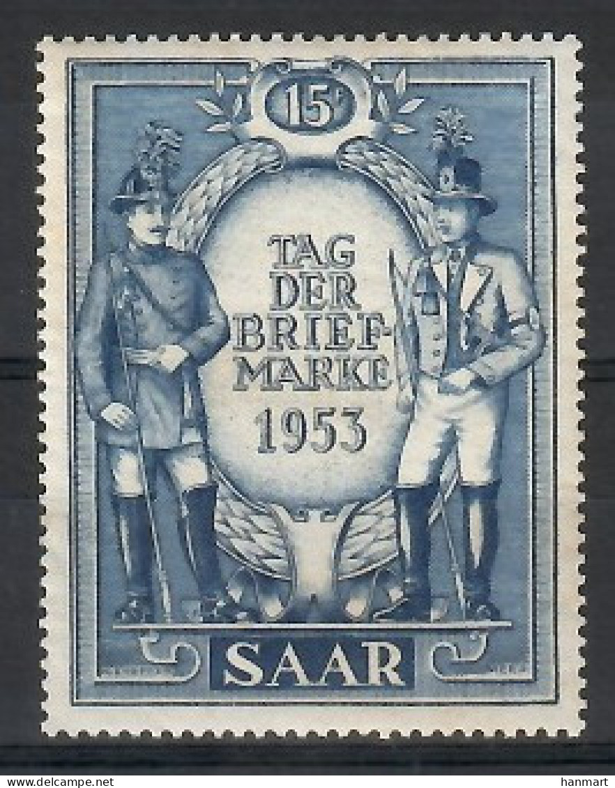 Germany, Saarland 1953 Mi 342 Mh - Mint Hinged  (PZE5 SAA342) - Tag Der Briefmarke
