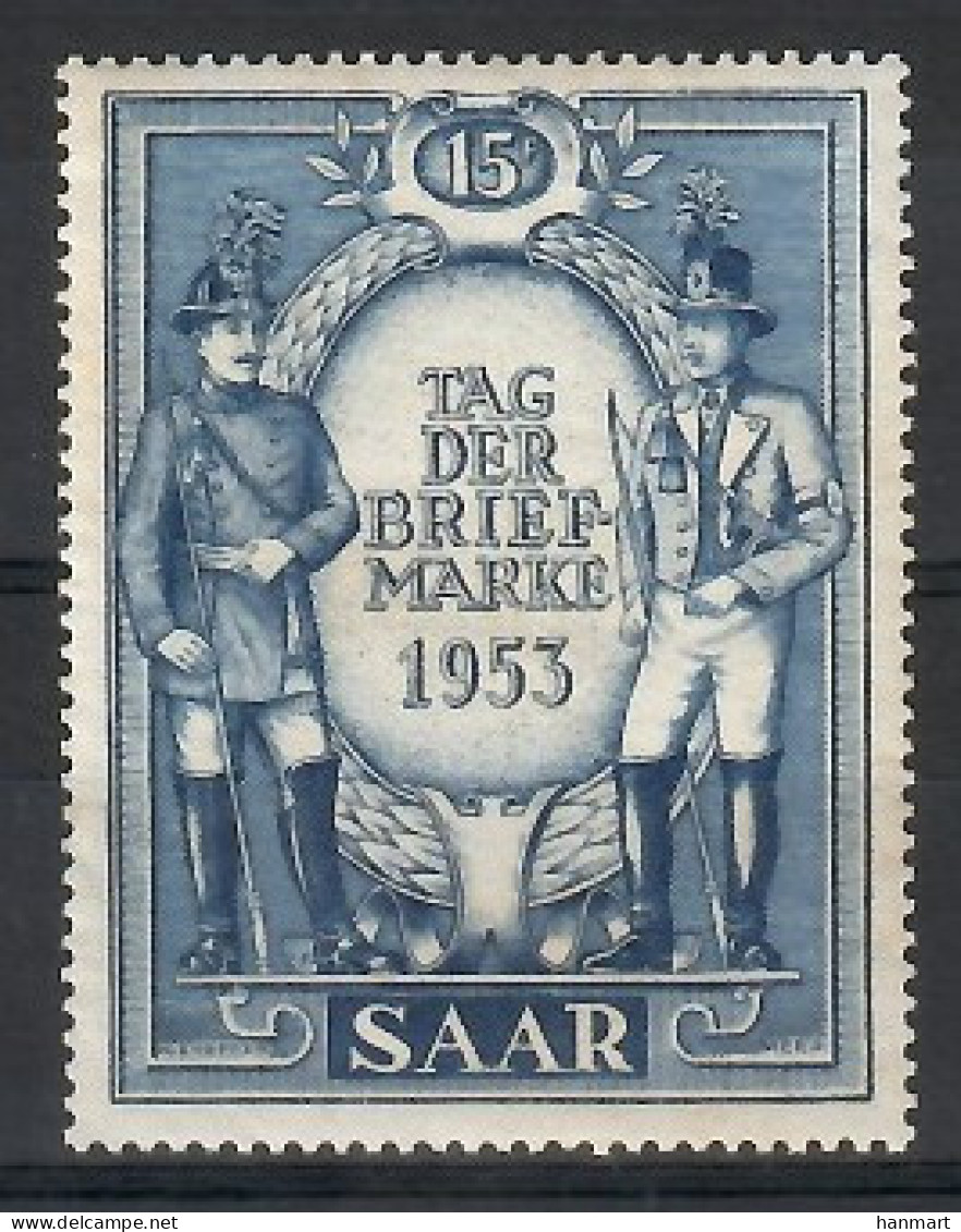 Germany, Saarland 1953 Mi 342 Mh - Mint Hinged  (PZE5 SAA342) - Giornata Del Francobollo