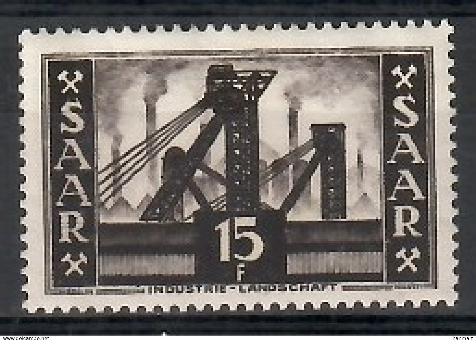 Germany, Saarland 1953 Mi 328 Mh - Mint Hinged  (PLZE5 SAA328) - Factories & Industries