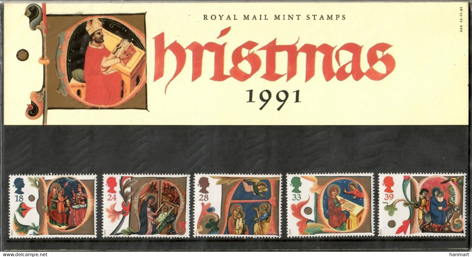 United Kingdom Of Great Britain & Northern Ireland 1991 Mi 1367-1371 MNH  (ZE3 GBRpp1367-1371) - Christmas