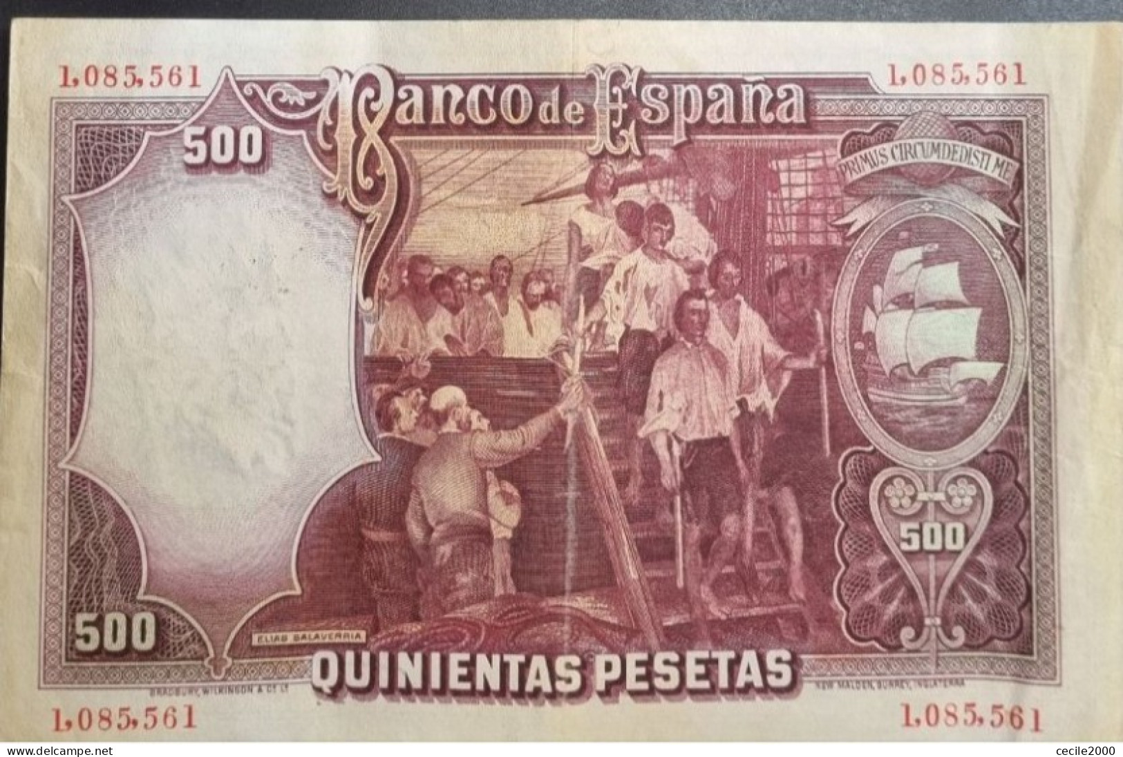 SPAIN BANKNOTE 500 PESETAS 1931 VF BILLETE ESPAÑA MBC  *COMPRAS MULTIPLES CONSULTAR* - 500 Peseten