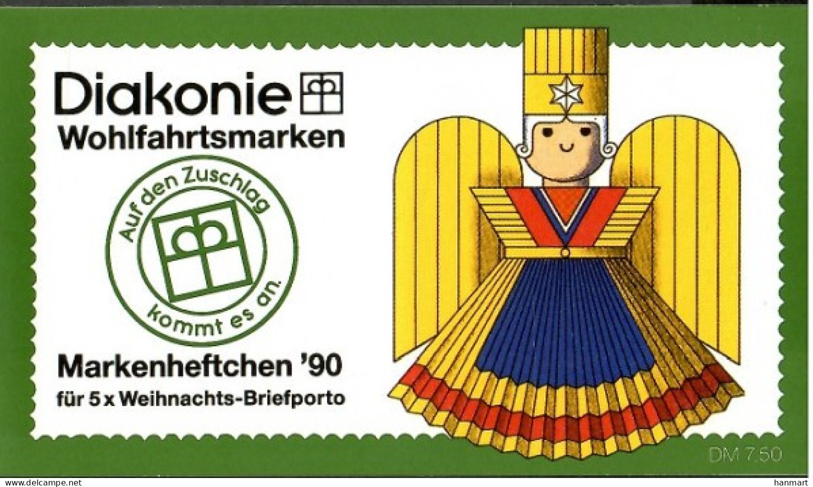 Germany, Federal Republic 1990 Mi Mh 1487 MNH  (ZE5 GRMmh1487b) - Navidad