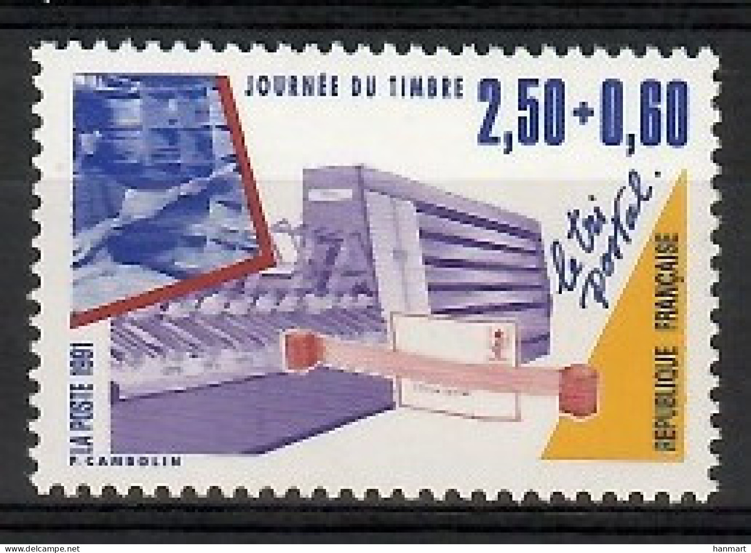 France 1991 Mi 2826b MNH  (ZE1 FRN2826b) - Tag Der Briefmarke