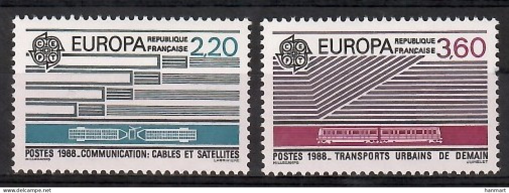 France 1988 Mi 2667-2668 MNH  (ZE1 FRN2667-2668) - Andere & Zonder Classificatie