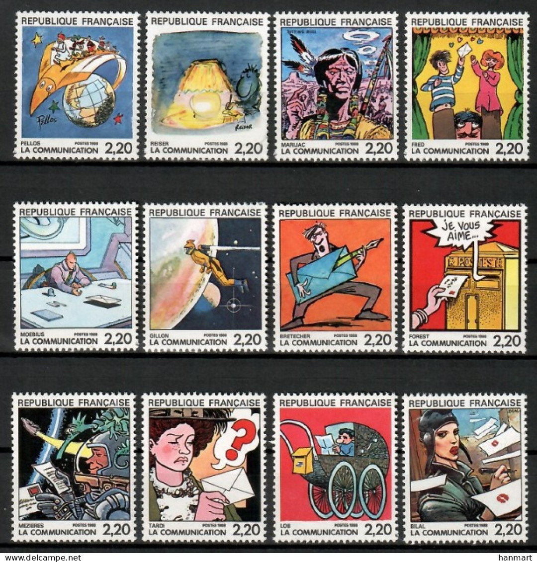 France 1988 Mi 2638-2649 MNH  (ZE1 FRN2638-2649) - Correo Postal