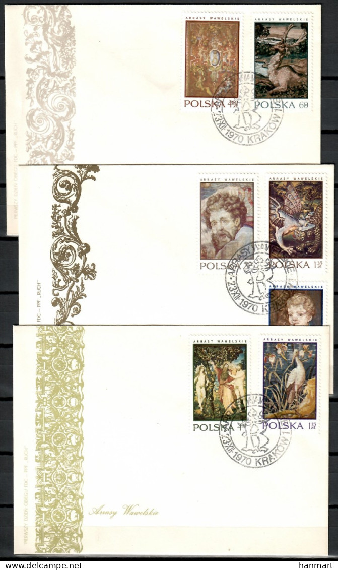 Poland 1970 Mi 2041-2047 Fi 1894-1900 FDC  (FDC ZE4 PLD2041-2047) - Autres & Non Classés