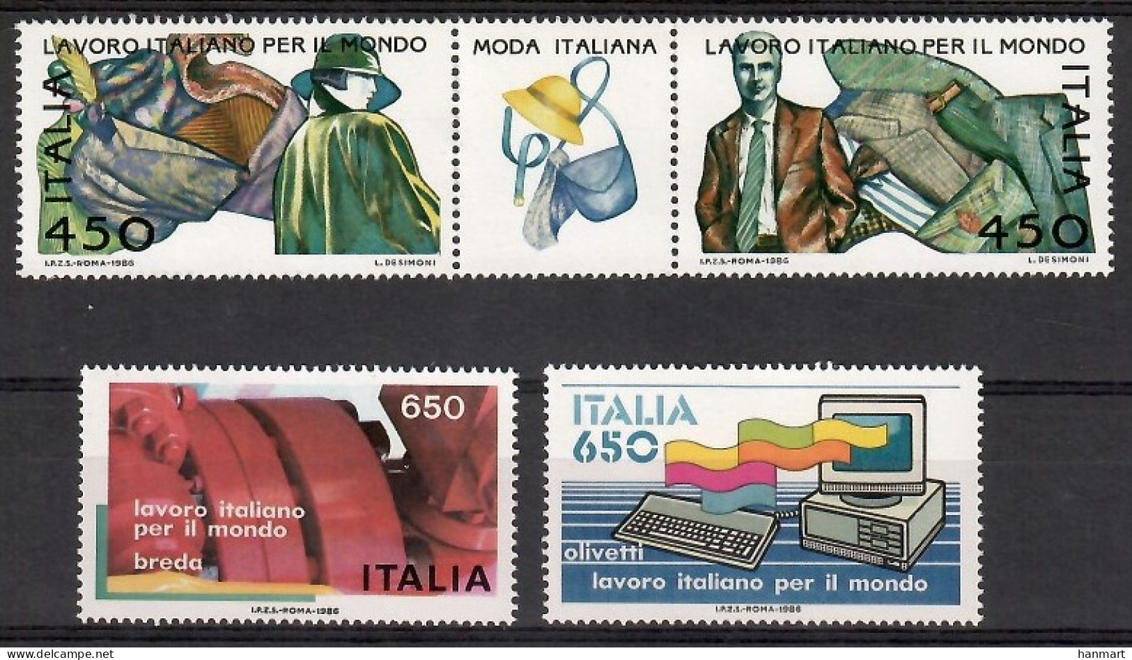 Italy 1986 Mi 1984-1987 MNH  (ZE2 ITA1984-1987) - Télécom