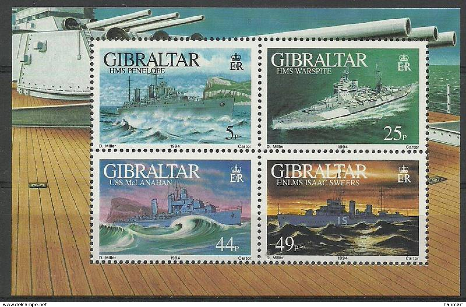 Gibraltar 1994 Mi Block 19 MNH  (ZE1 GIBbl19) - Sonstige & Ohne Zuordnung