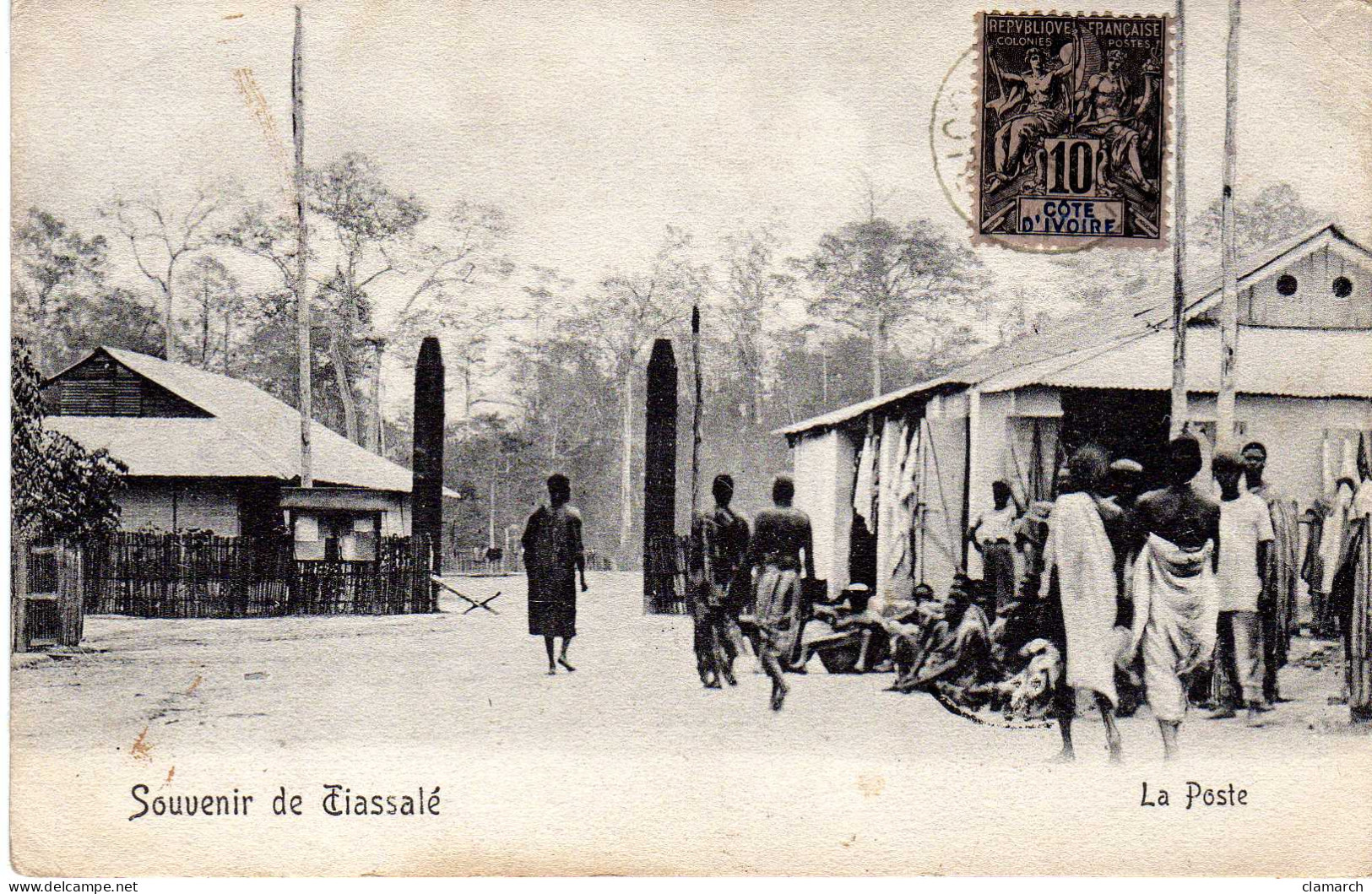 COTE D'IVOIRE-Souvenir De Tiassalé-La Poste - Ivoorkust