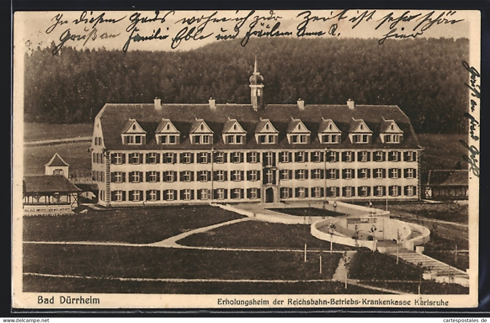AK Bad Dürrheim, Erholungsheim Der Reichsbahn-Betriebs-Krankenkasse Karlsruhe  - Karlsruhe