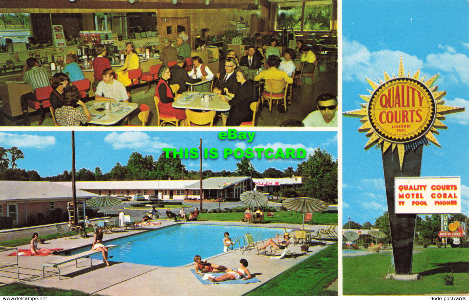 R571820 Quality Courts Motel Coral And Restaurant. Dexter Press. Southeastern Ad - World