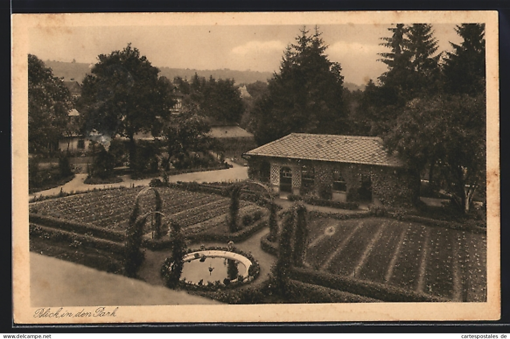 AK Schwäbisch-Gmünd, Töchterinstitut St. Loreto, Blick In Den Park  - Schwäbisch Gmünd