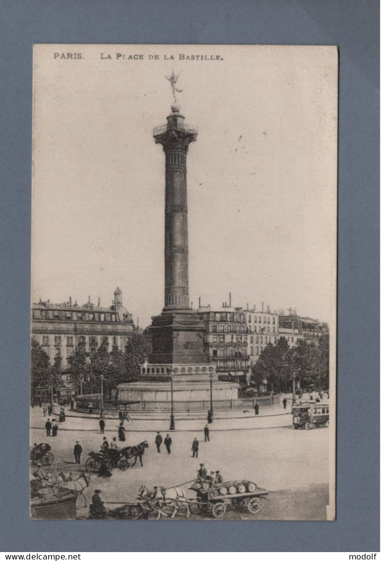 CPA - 75 - Paris - La Place De La Bastille - Animée - Circulée En 1913 - Plätze