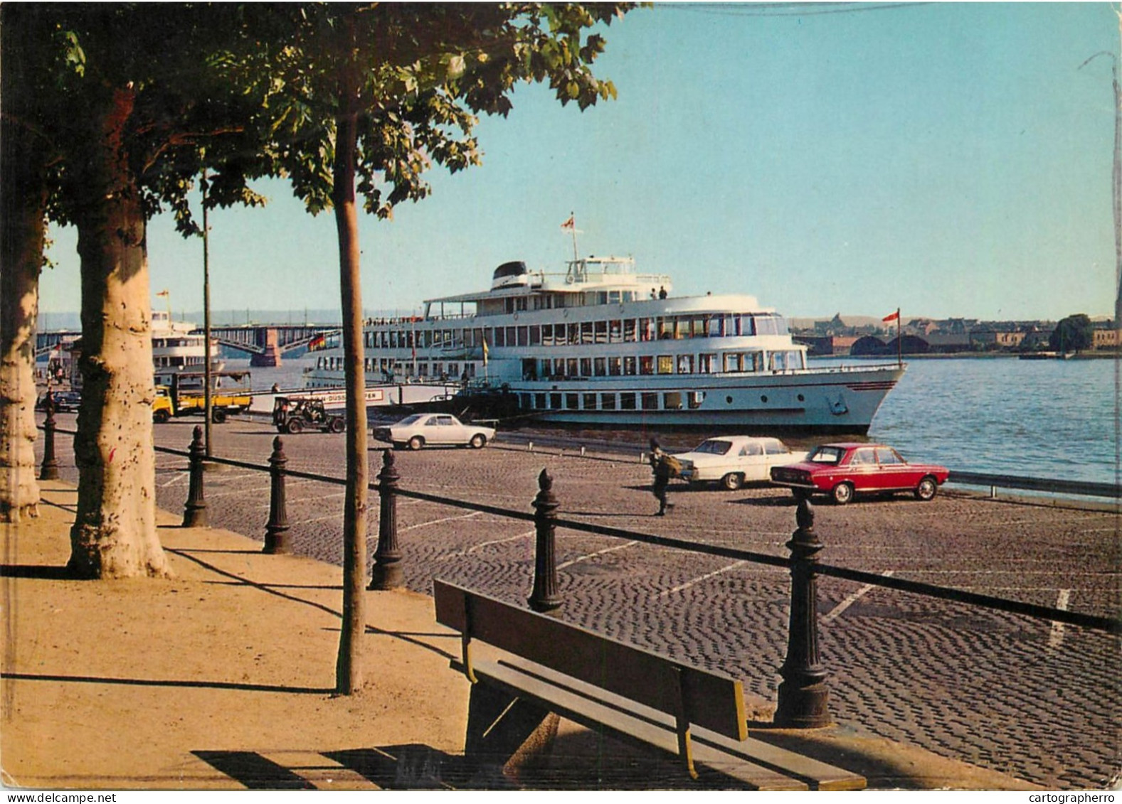 Navigation Sailing Vessels & Boats Themed Postcard Mainz Am Rhein Cruise Ship - Voiliers