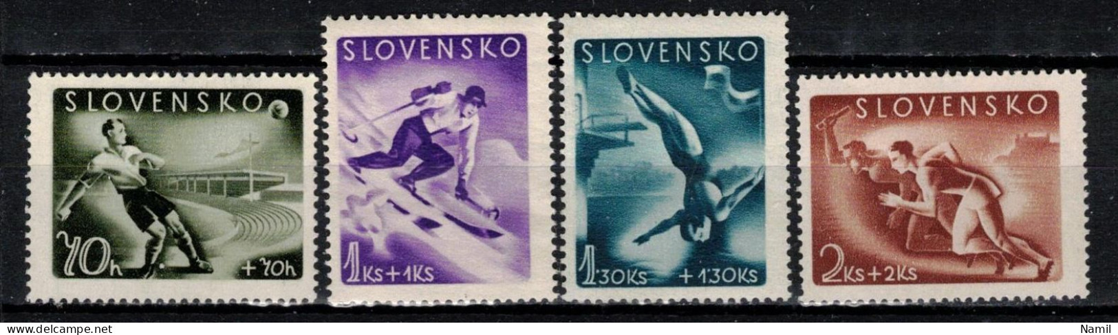 Slovaquie 1944 Mi 147-50 (Yv 108-11), (MNH)** - Unused Stamps