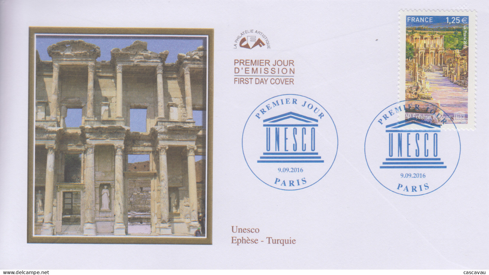 Enveloppe  FDC   1er   Jour   FRANCE    EPHESE     TURQUIE    UNESCO    2016 - 2010-2019