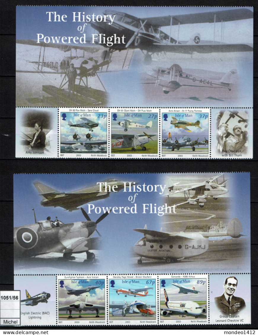 Isle Of Man - 2003 - MNH - Planes, Aviation History - Histoire De L'Aviation - Luchtvaart - Isle Of Man
