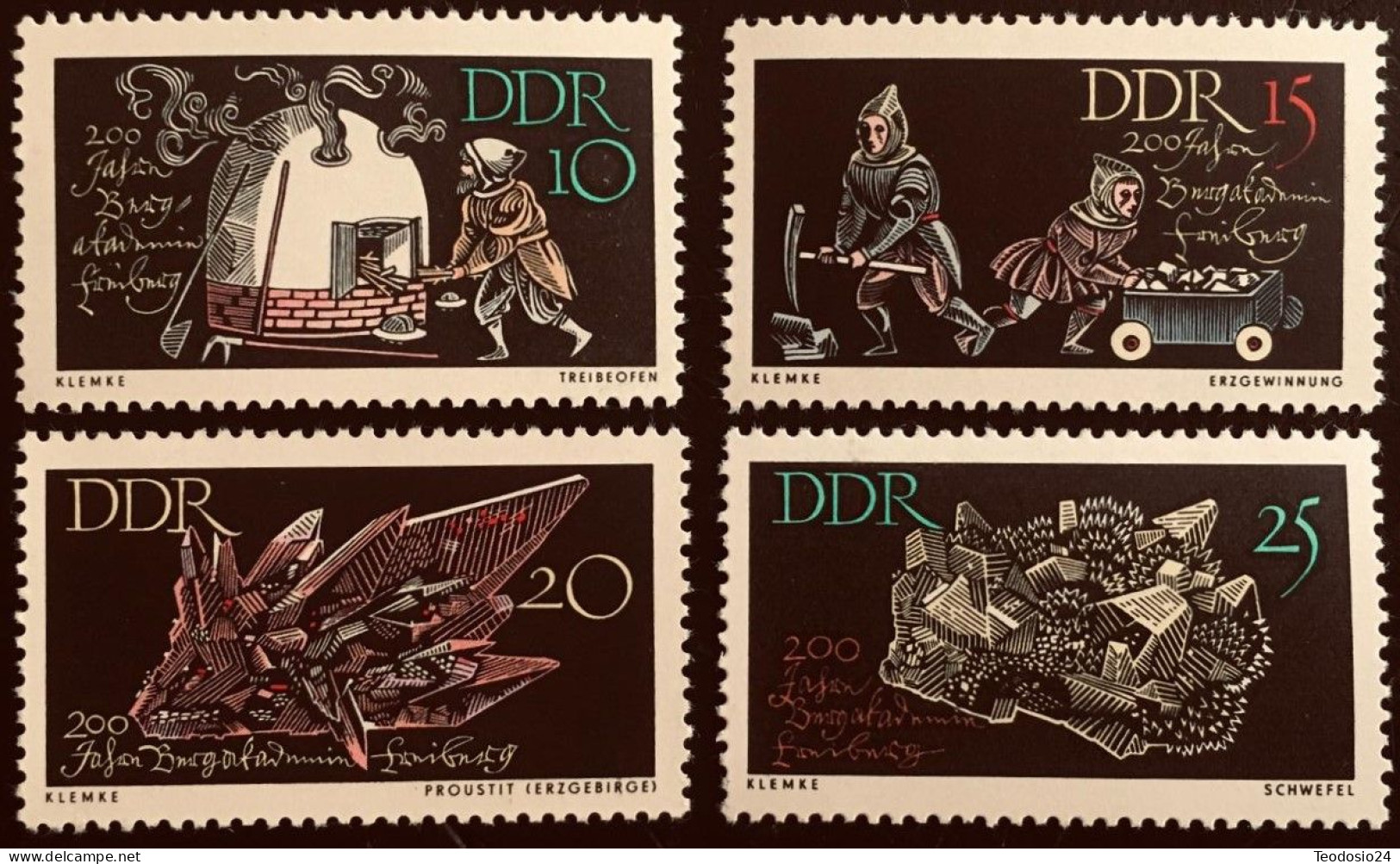 DDR 1965  MI 1142 A 1145 ** - Neufs