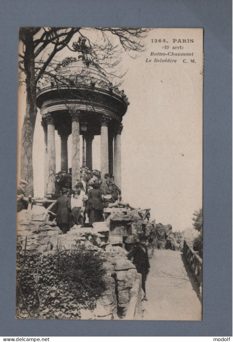 CPA - 75 - Paris - Buttes-Chaumont - Le Belvédère - Animée - Circulée En 1922 - Parks, Gärten