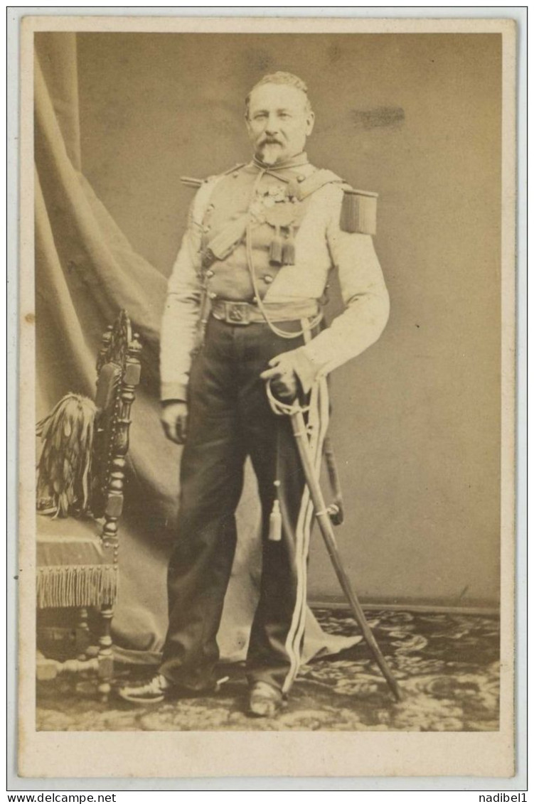 CDV 1860-70 G. Prévôt à Paris . Lieutenant Petit-Jean Des Lanciers De La Garde Impériale . - Old (before 1900)