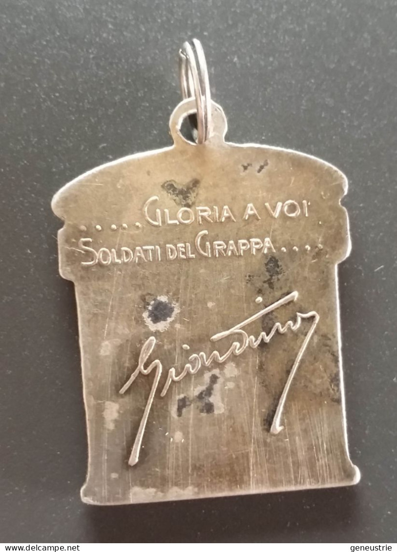 WWI Pendentif Médaille Religieuse Argent 800 "Armata Del Grappa (4e Armée Italienne) Nov 1917 / Nov 1918" WW1 - Religion & Esotericism