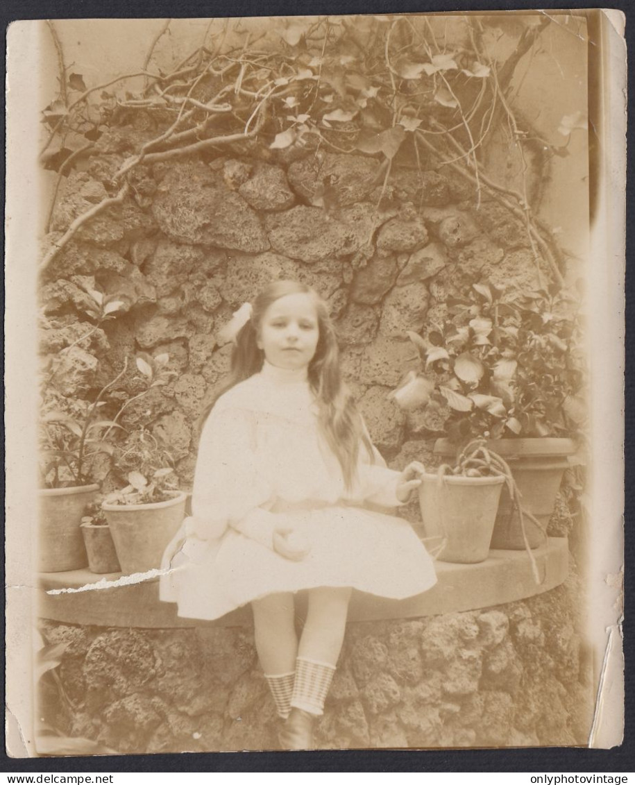 Italia 1910 - Ritratto Di Una Bambina Elegante - Fotografia D'epoca - Places