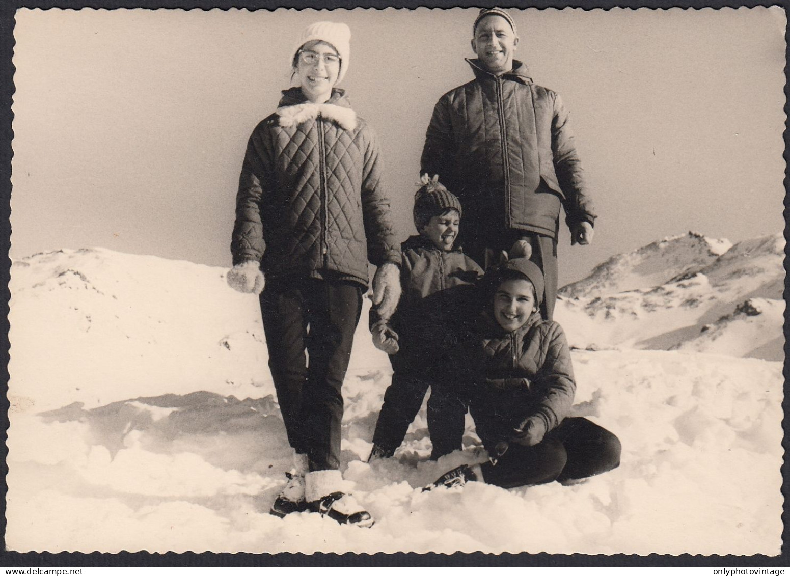 Italia 1965 - Sulla Cima Delle Montagne Innevate - Fotografia D'epoca - Places