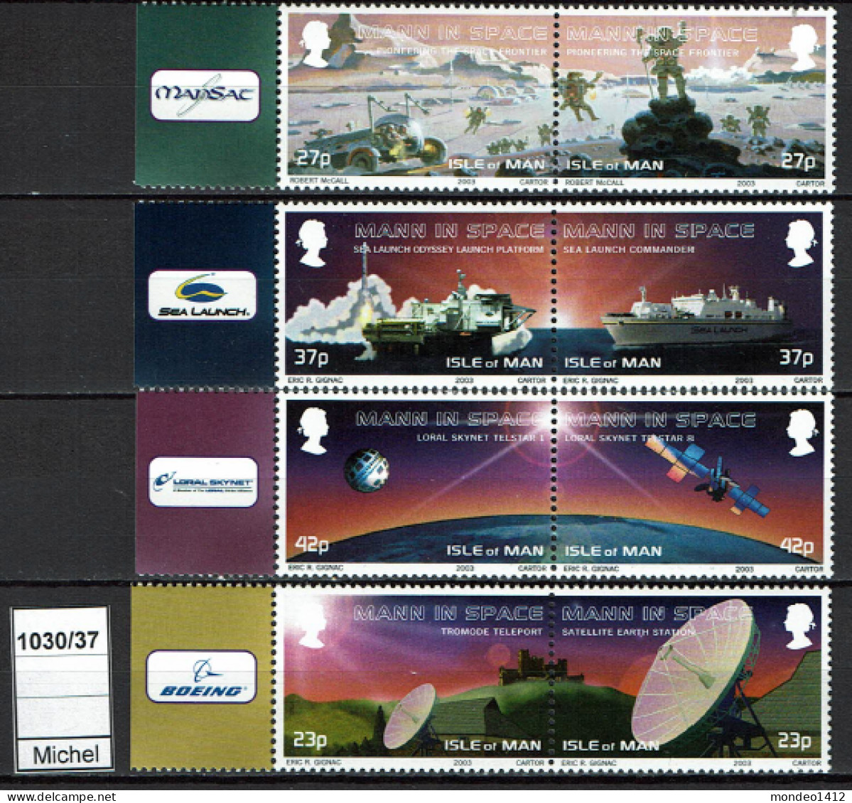 Isle Of Man - 2003 - MNH - Space Projects Involving Companies From The Isle Of Man - Isle Of Man