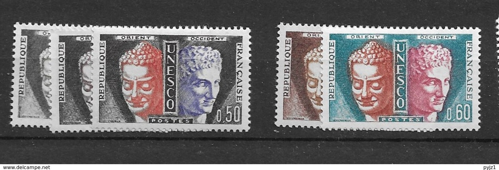 1961 MNH Unesco,  Mi 1-5 Postfris** - Mint/Hinged