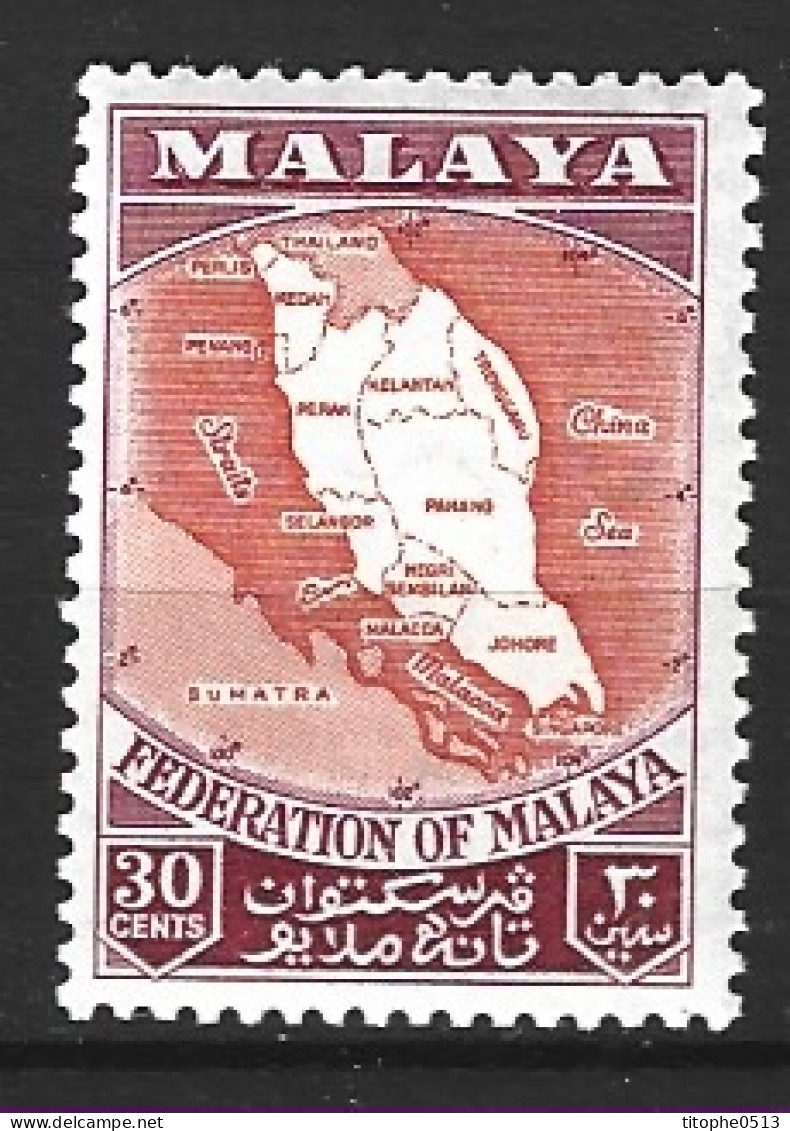MALAISIE. N°83 De 1957. Cartographie De La Malaisie. - Geography