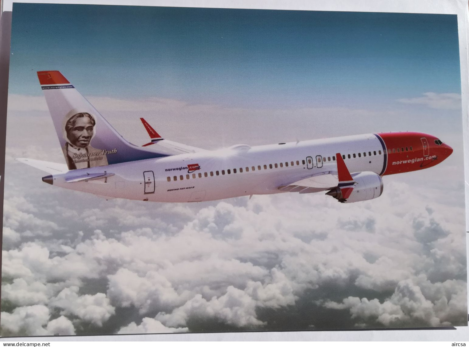 Airline Issue - NORWEGIAN.NO Boeing 737-MAX 8 - Postcard1 - 1946-....: Era Moderna