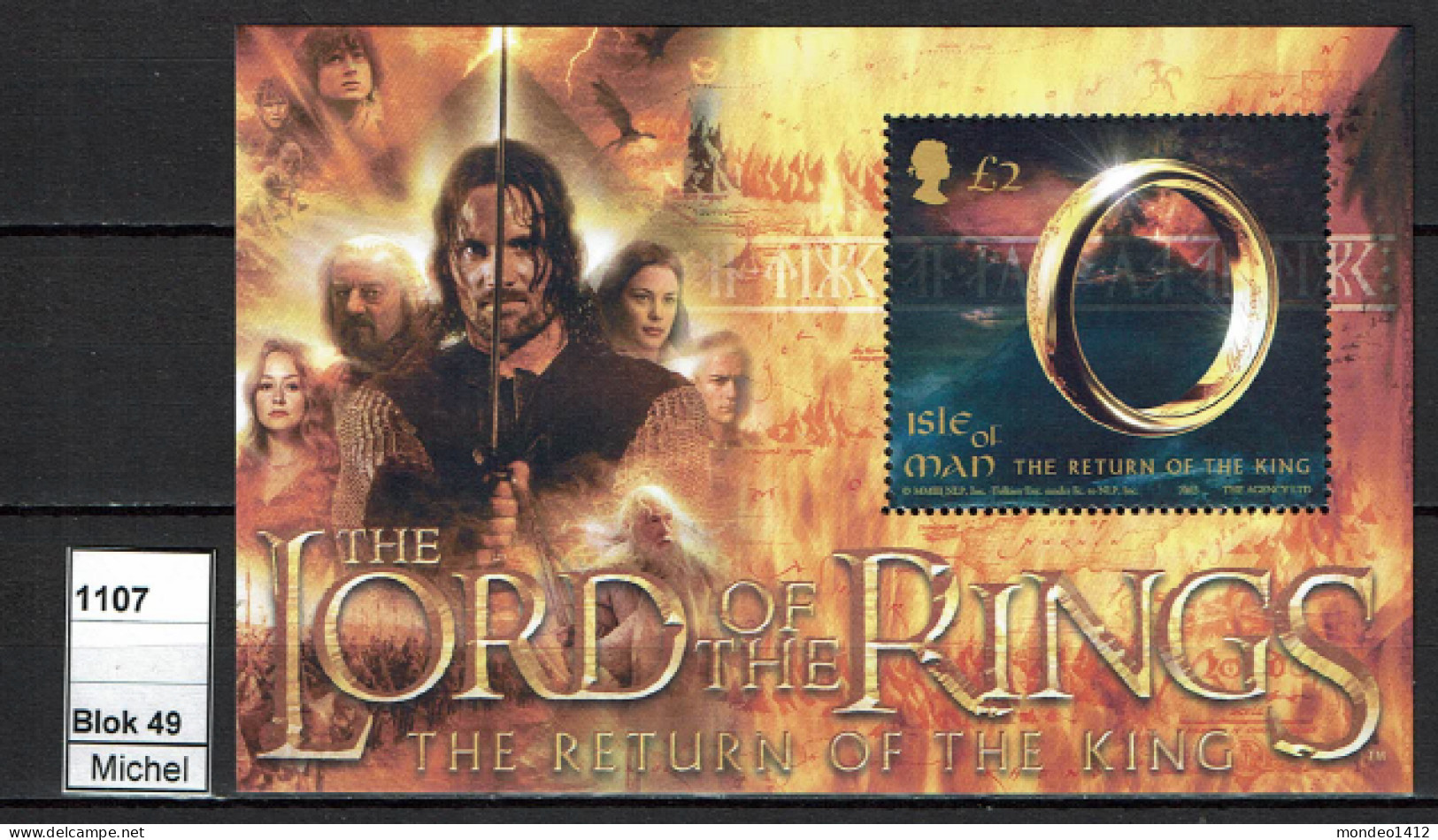 Isle Of Man - 2003 - MNH - The Lord Of The Rings Is A Series Of Three Fantasy Adventure Films Directed By Peter Jackson - Man (Insel)