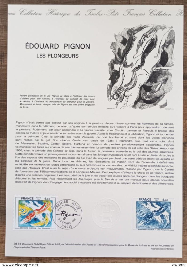 COLLECTION HISTORIQUE DU TIMBRE - YT N°2168 - EDOUARD PIGNON - 1981 - 1980-1989