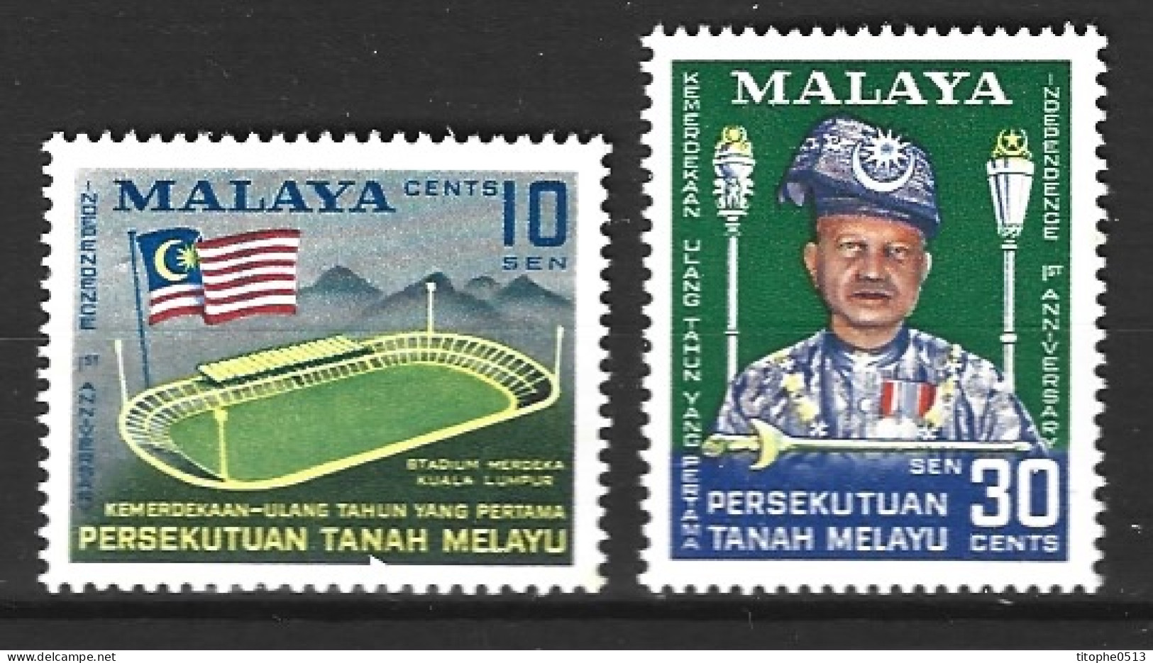 MALAISIE. N°87-8 De 1958. Indépendance. - Federated Malay States