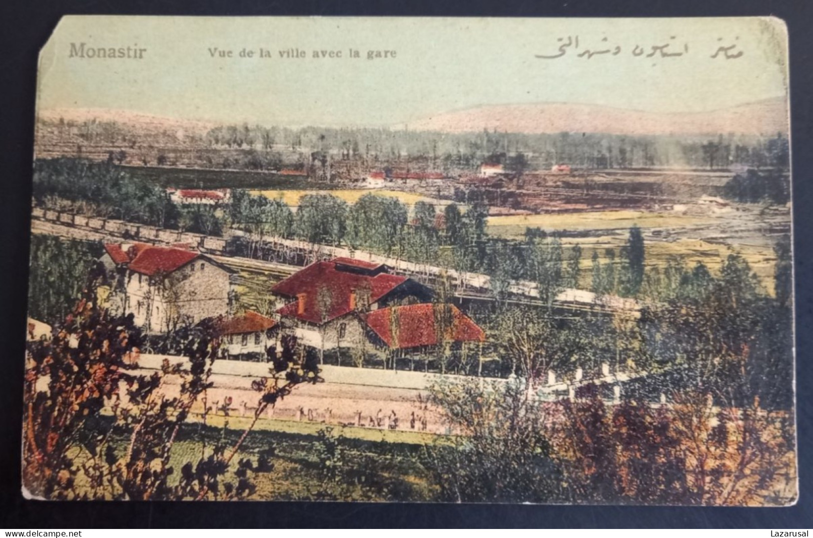 #15    Macedonia Bitola  Monastir - Vue De La Ville Avec La Gare -  Ottoman Period - Macedonia Del Norte