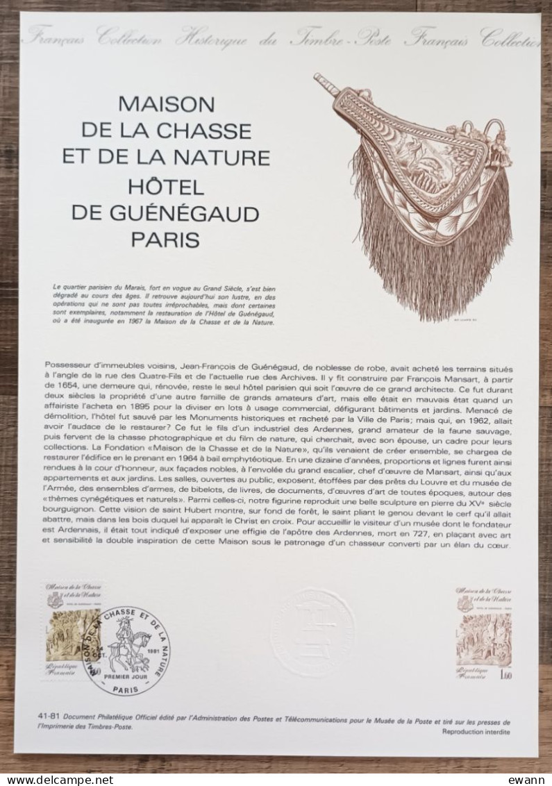 COLLECTION HISTORIQUE DU TIMBRE - YT N°2171 - Maison De La CHASSE Et De La NATURE - 1981 - 1980-1989