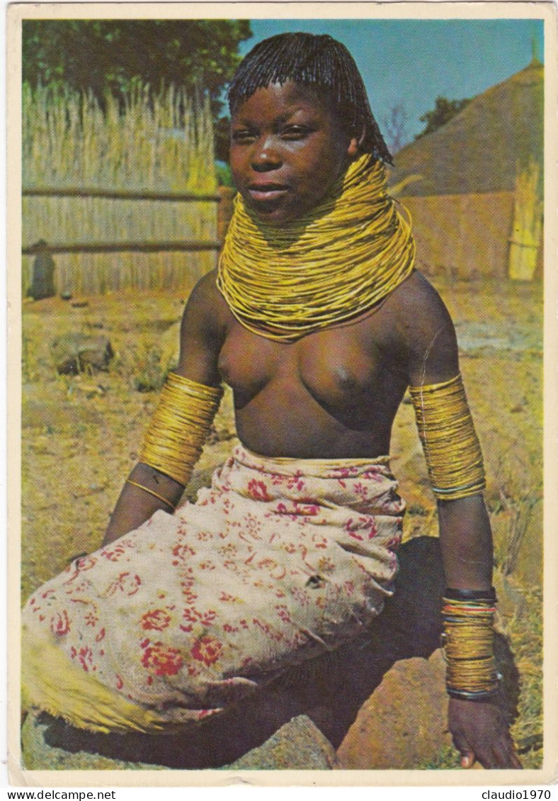 SUD AFRICA - CARTOLINA - YOUNG MAKAPEESE MAIDEN - JONG MAKAPEEESMEIDJIE - VG. PER BERGAMO - 1967 - South Africa