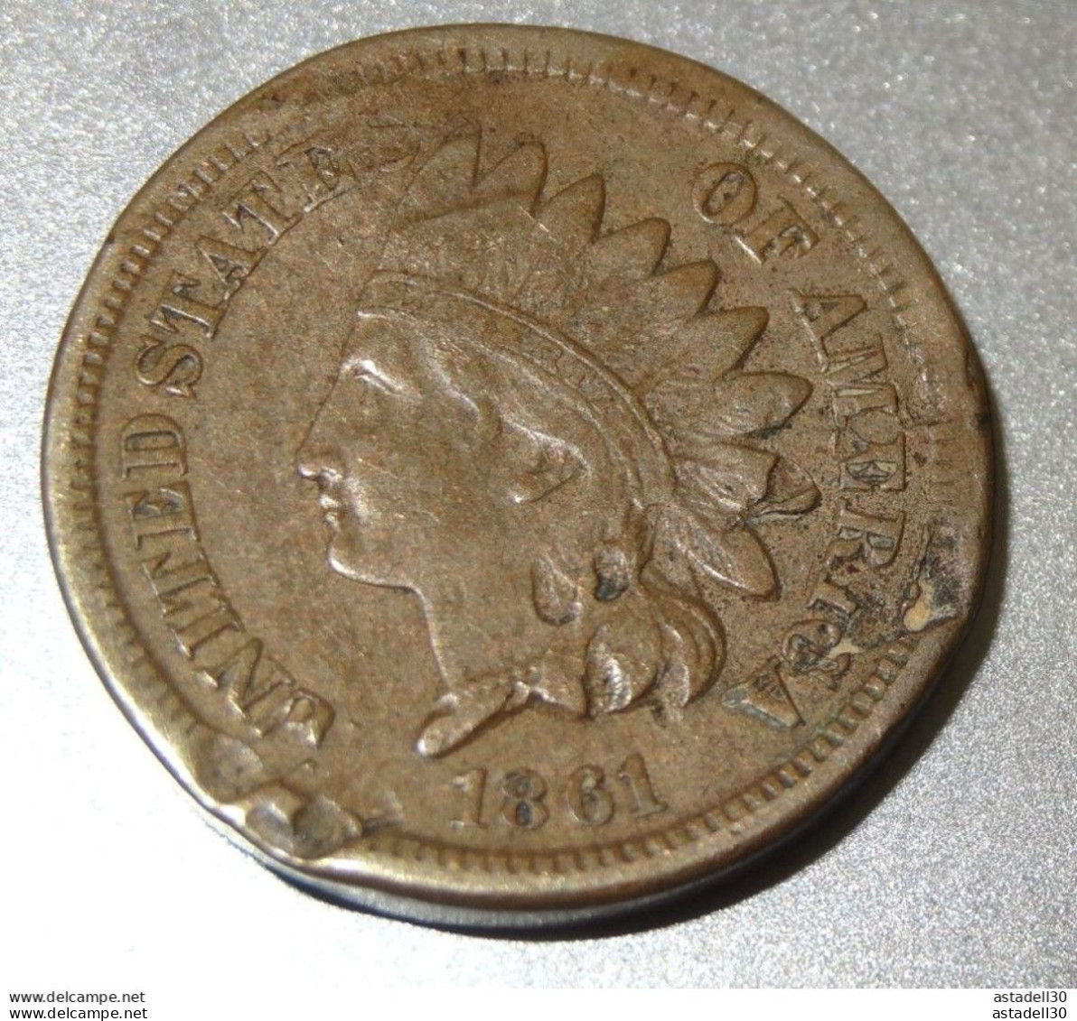 USA : Indian Head, 1 Cent 1861 - Defaults ........AQ-1 - Andere & Zonder Classificatie