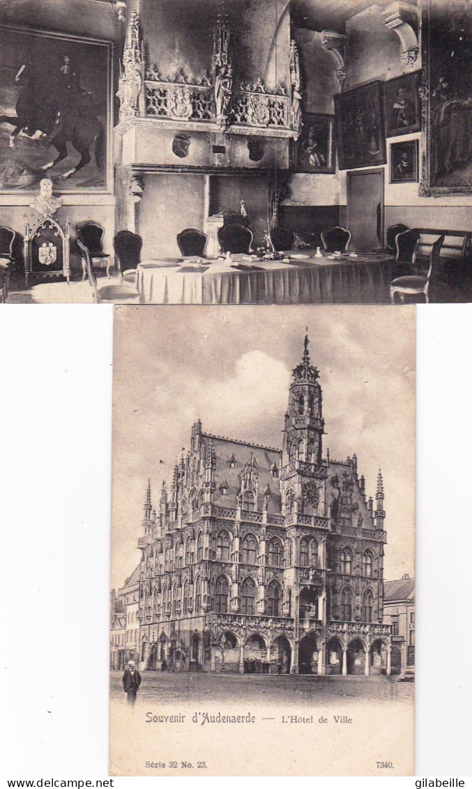 AUDENARDE- OUDENAARDE - Hotel De Ville - Exterieur Et Interieur - Lot 2 Cartes - Oudenaarde