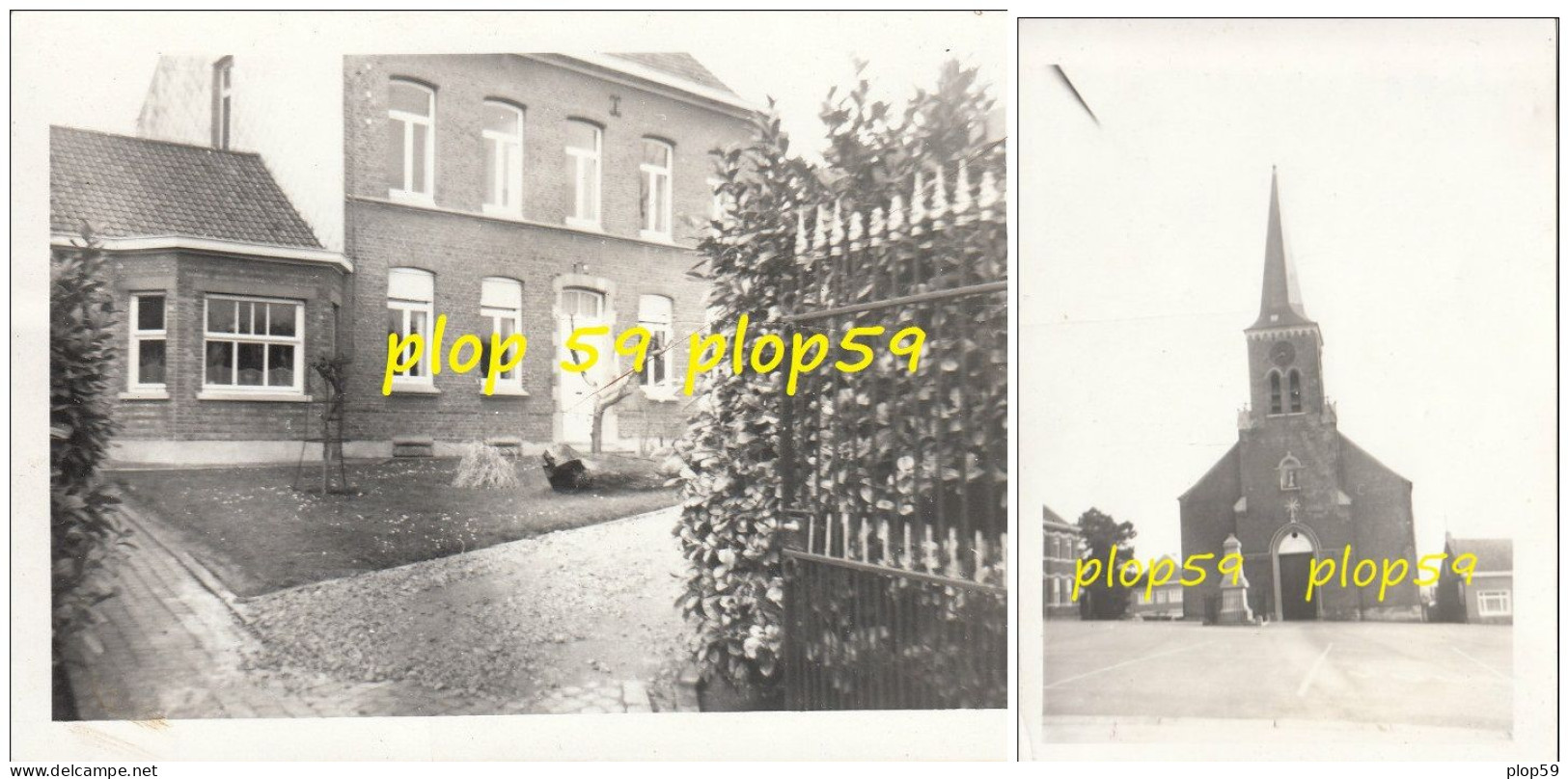 2 Fotos Format Cpa Ak Pk St Sint Maria Lierde Photographie Foto Huis + Kirk - Lierde