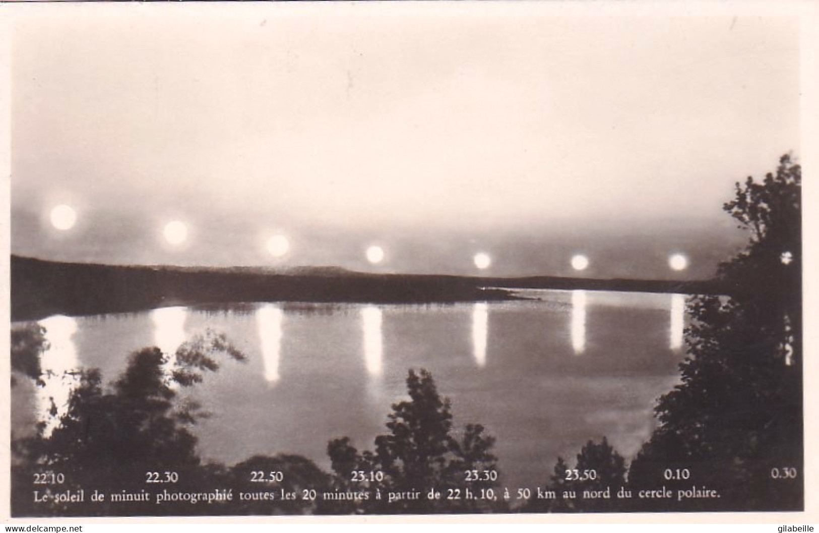 Expo Bruxelles 1935 -  Le Soleil De Minuit Photographié Au Nord Du Cercle Polaire Toutes Les 20 Mn - Exposiciones Universales