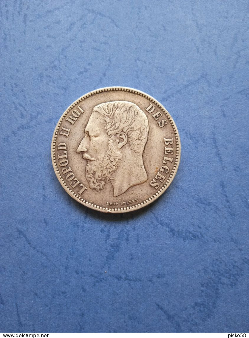 Belgio-5 Franchi 1869-argento - 5 Frank