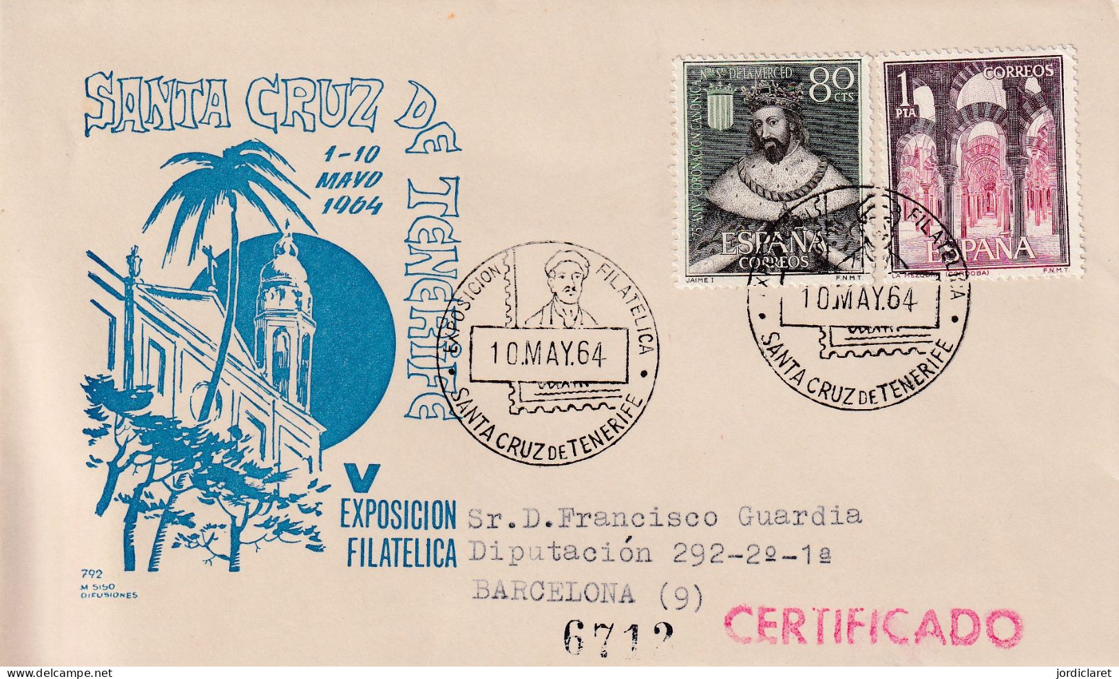 MATASELLOS 1961 SANTA CRUZ DE TENERIFE - Cartas & Documentos