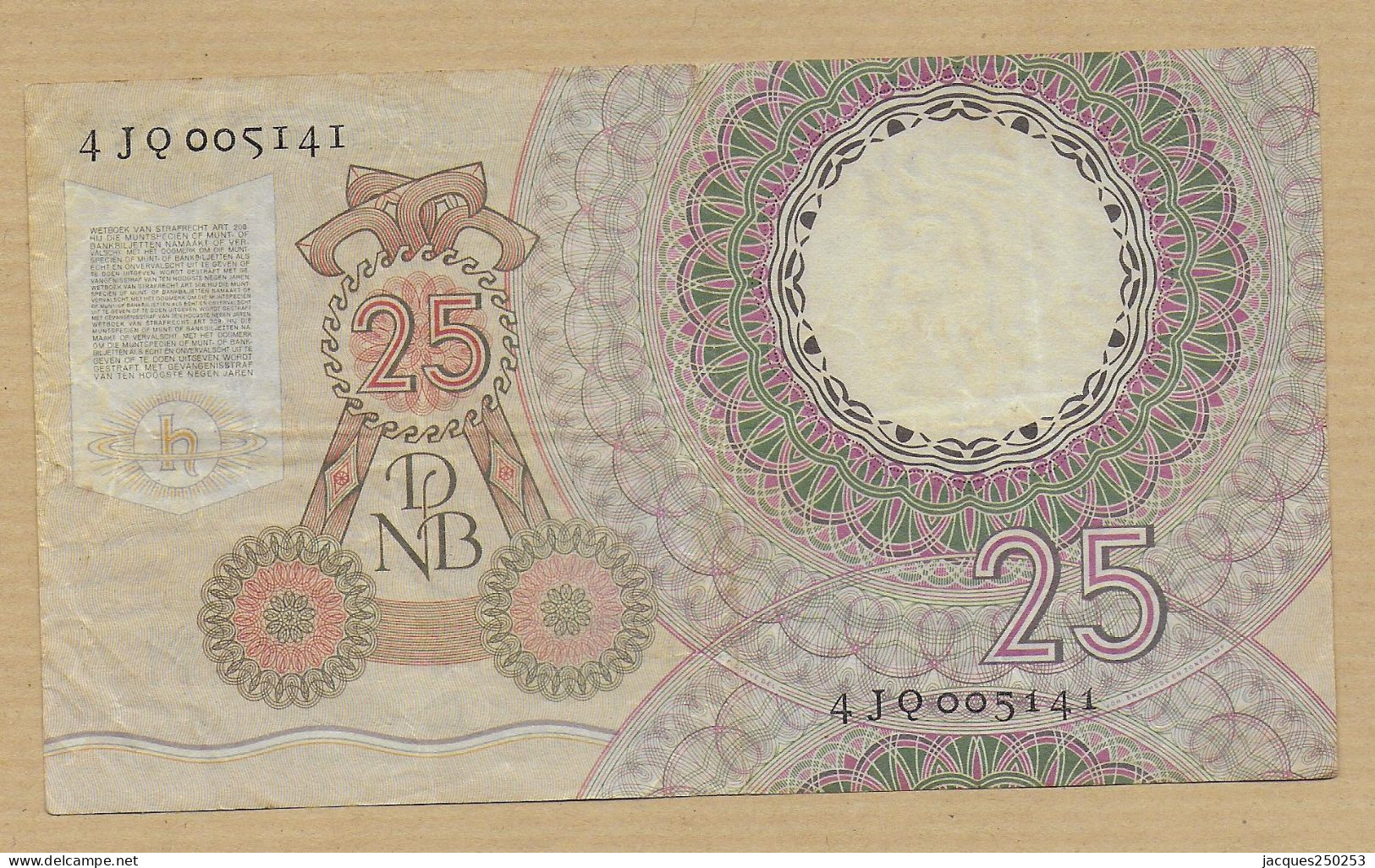 25 GULDEN 10 AVRIL 1955 - 25 Gulden