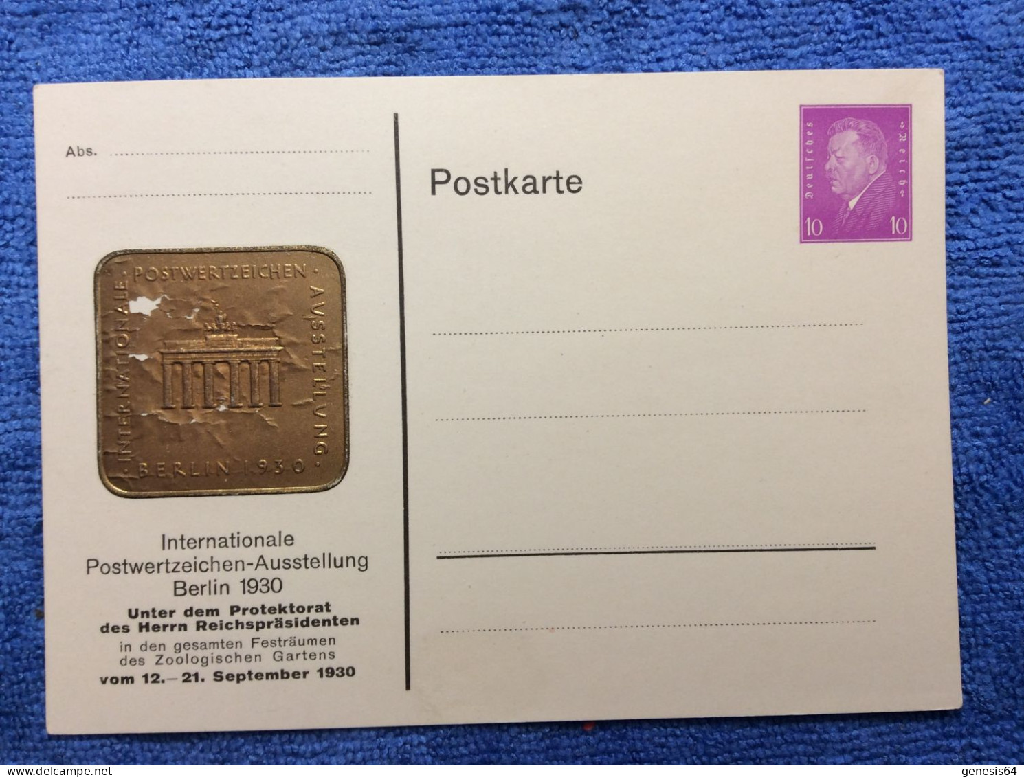 Deutsches Reich. Privatganzsache P 115 C1/06 (1ZKPVT030) - Interi Postali Privati