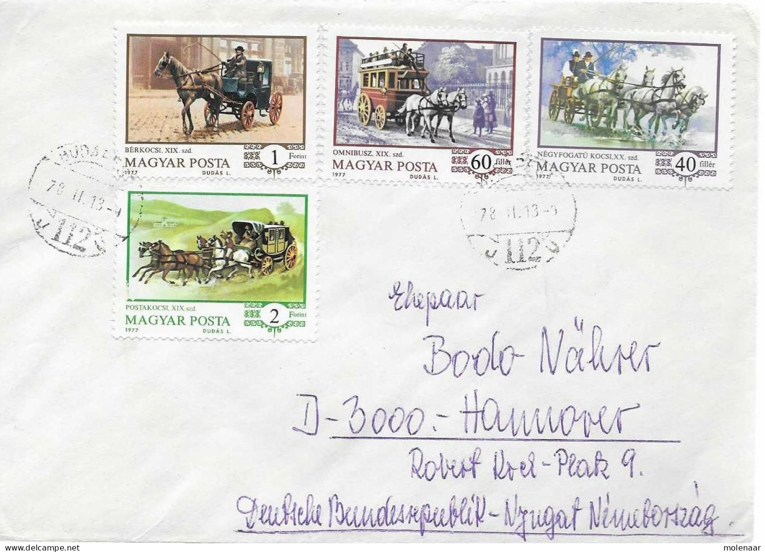 Postzegels > Europa > Hongarije > 1971-80 > Brief Met 3201-3204 (17068) - Storia Postale