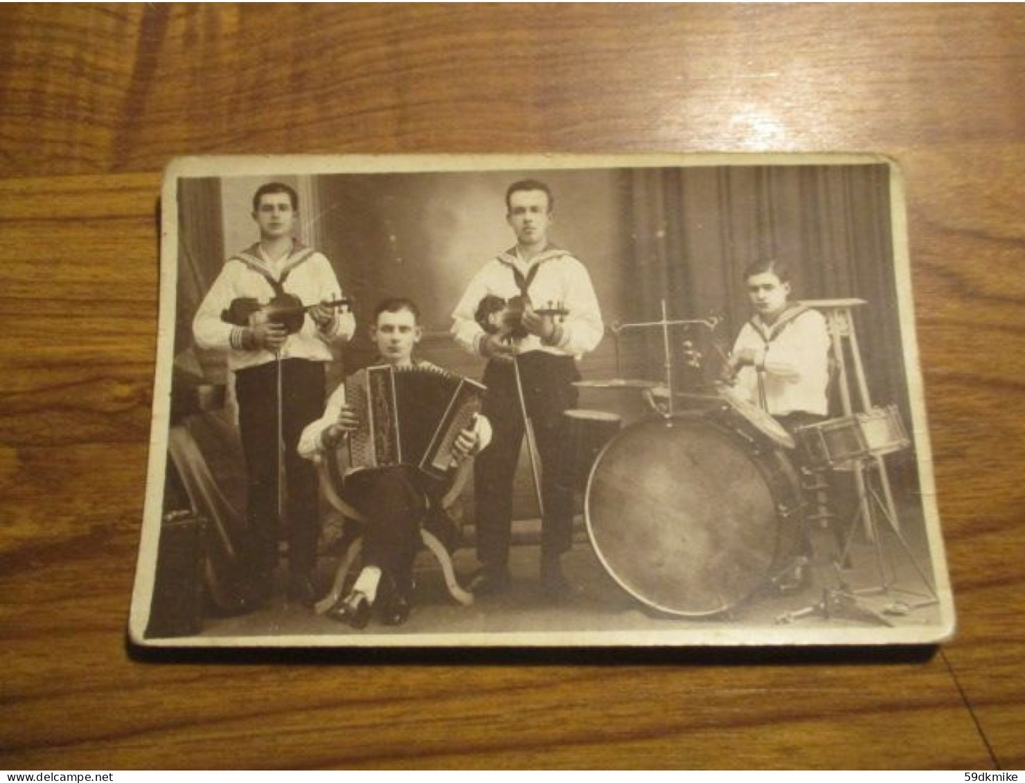 CP Photo Groupe Musicien - Orchestre - Marins - Sonstige & Ohne Zuordnung