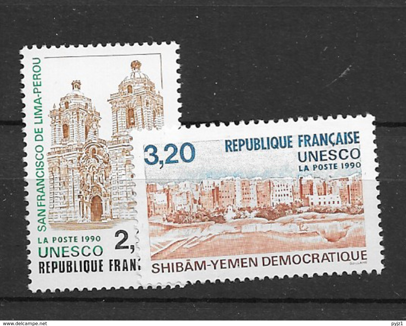 1990 MNH Unesco,  Mi 41-42 Postfris** - Ongebruikt